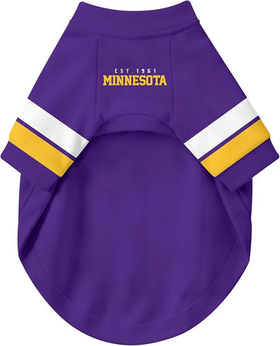 Minnesota Dog Clothes Jersey Style Personalized Pet T Shirt with Custom Name Number for Small Medium Large Dogs