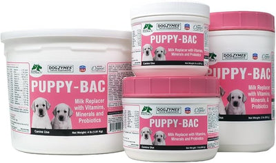 Dogzymes Puppy-Bac Milk Replacer formulated with The Proper ratios of Protein, Fat and nutrients for Growing Puppies (8 Ounce)