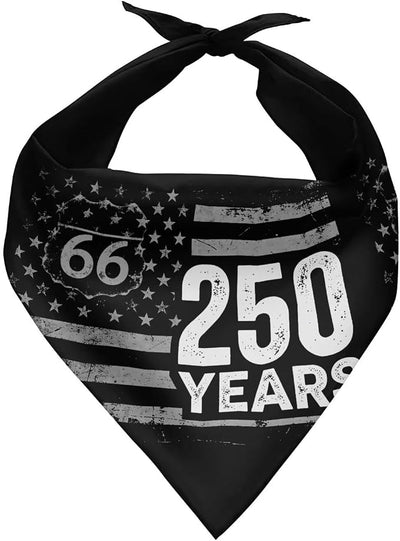KEIAHUAN 250 Years Dog Bandana 1 Pack American Flag Patriotic Dog Bandanas Costume Pet Triangle Scarf Puppy Kerchief Washable Reversible Dogs Handkerchief for 4th of July Independence Day