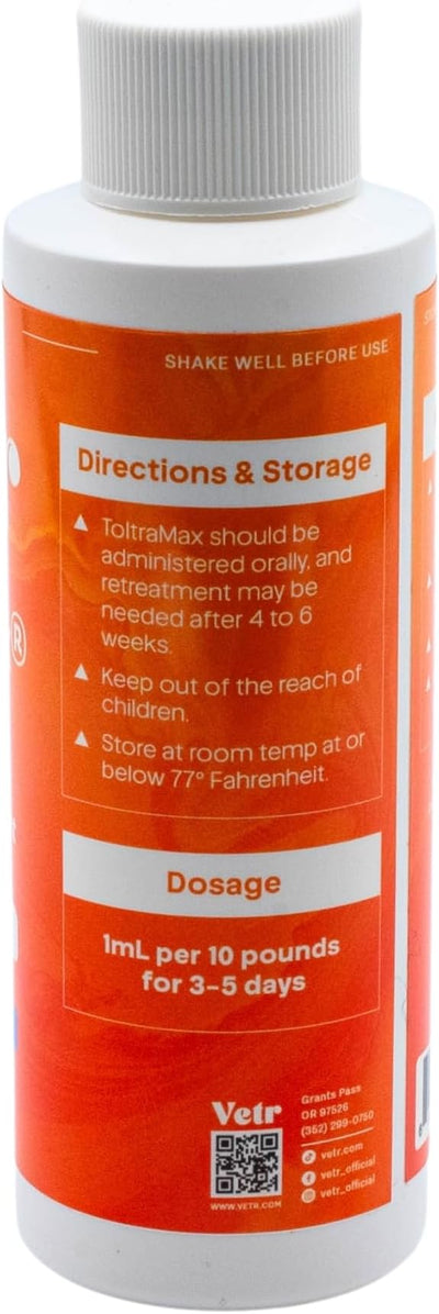 Toltrazuril 10.0% for Horses, Dogs, Cats, 120mL/4 Ounce, for Non-Food Chain Animals, Chicken