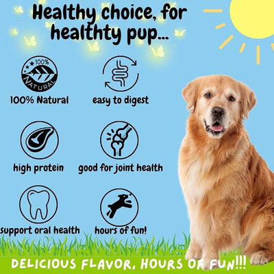 BULLYSTICKS & MORE 5-6" Beef Cheek Rolls for Dogs (Chicken Wrapped - 3 Count) - Beef Cheek Bones for Dogs - Dog Parents Choice - Premium No Hide Rolls