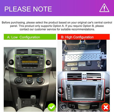 Android 15 Car Stereo for Toyota RAV4 2007-2012 Radio Wireless Carplay Android Auto 10.1 inch 1080P HD IPS Touch Screen DSP EQ Built-in GPS MirrorLink WiFi Bluetooth FM/RDS AHD Backup Camera Mic