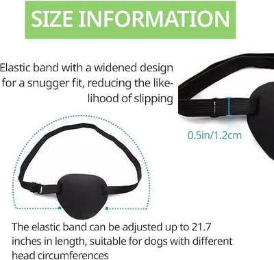 MANON ROSA Dog Eyepatch - Protective Cover for Small, Medium, Large Dogs and Cats With Canine Injuries After Surgery, Wounds, Missing Eye (Medium)
