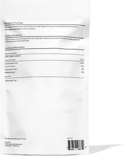 Maev Freeze Dried Beef Liver Dog Treats | 100% USDA Certified | Raw, Single-Ingredient | Healthy, Human-Grade Dog Snacks | Perfect for Training & Sensitive Diets (Pack of 3)