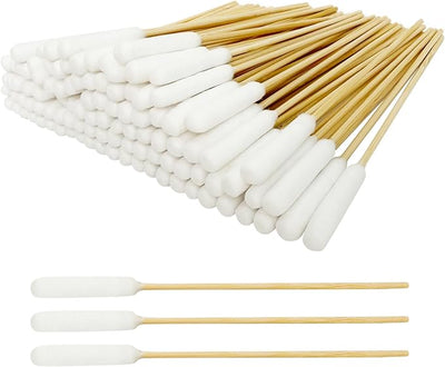 Egaageoi 100 Pcs 6-Inch Long Cotton Swabs with Sturdy Bamboo Handle - Extended Reach Applicators for Dog Ear Cleaning & Pet Care - Single Tip Swabs for Gun Cleaning, Electronics Detailing & Wound Care | for Dog Ear Care, Gun Cleaning, Electronics, Make...