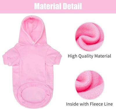 BINGPET Security Dog Hoodies Puppy Sweater Cold Weather Dog Coats Soft Brushed Fleece Pet Clothes Hooded Sweatshirt for Dog Cat