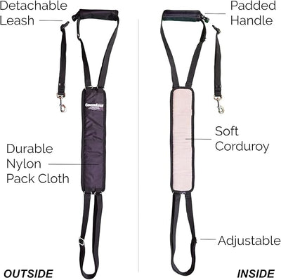 GINGERLEAD Dog Sling Support Harness, SM Female fits Small to Medium Size Pets or Larger Barrel Chested Dogs Like Boxers or Bullies. Padded Rear Lifting Aid with Leash. Made in U.S.A.