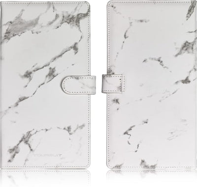 TOURSUIT Car Registration and Insurance Card Holder, Vehicle License Document Glove Box Compartment Organizer, Interior Car Accessories for Women Men (Marble Grey)
