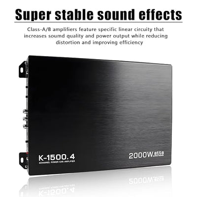 Car Power Amplifier 4-Channel Amplifier Stereo Audio Amp 12V (4 Channel - 13 inch)