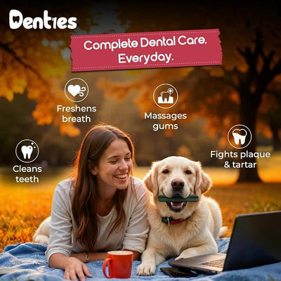 Dental Chews for Dogs–Dental Sticks for Small Dogs(Up to 22lbs), Dog Dental Treat Cleans Teeth, Freshen Breath, Reduce Plaque Tartar, Chicken Spirulina & Mint Recipe, 16 oz Pack, 35 Treats
