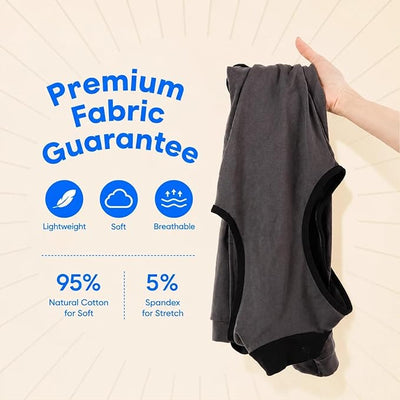 Dog Surgery Recovery Suit with Rear Leg Sleeve to Stop Licking, Breathable Surgical Body Suit for Dogs, Soft Pants for Wound Protection, Cuttable Neuter/Spay Pet Onesie for Puppy Male Female, Gray XS