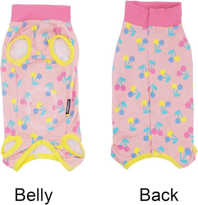 2 Packs Pet Dog Recovery Onesie Suit for Dogs Cats After Surgery,Dog Abdominal Wounds Bandages Cone E-Collar Alternative. (Pink, S)