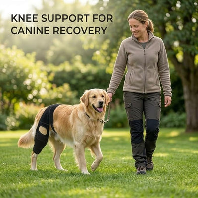 Dog Knee Brace for Hind Leg Support with Extended Straps Adjustable Canine Joint Wrap for Large Dogs Post Surgery Recovery Hindquarters Stabilization Guard for Daily Walks Running(Size L) | Extended dual thigh straps for stay-put stability paired with ...