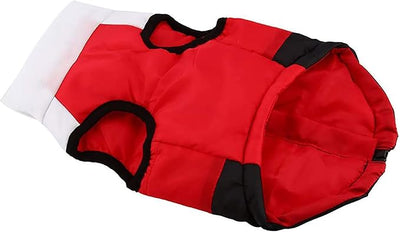 Winter Waterproof Windproof Vest Coat for Cold Weather - Warm Jacket for Small Medium Dogs (Not Suitable for Big Dogs) White/Red/Black L