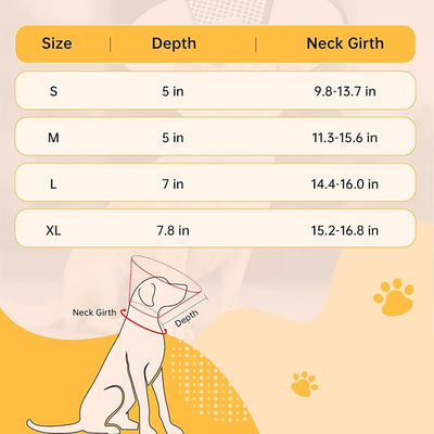 Dog Cone Collar for Surgery Recovery, Adjustable Soft Elizabethan Collar, Anti-Lick Protective Neck E-Collar for Dogs XL