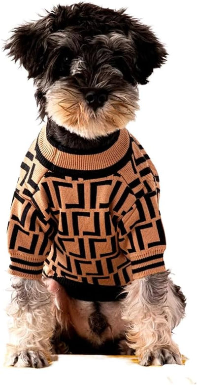 Everything Chic Luxury Dog Sweater – Soft Knit Designer Pet Outfit for Small Dogs & Puppies, XS–L, Stylish Warm Clothing for Yorkies, Chihuahuas, Dachshunds, Maltese, French Bulldog