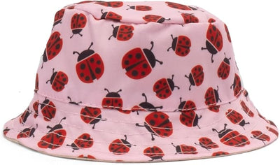 THE Worthy Dog Ladybugs Bucket Dog HAT, Pink, Small