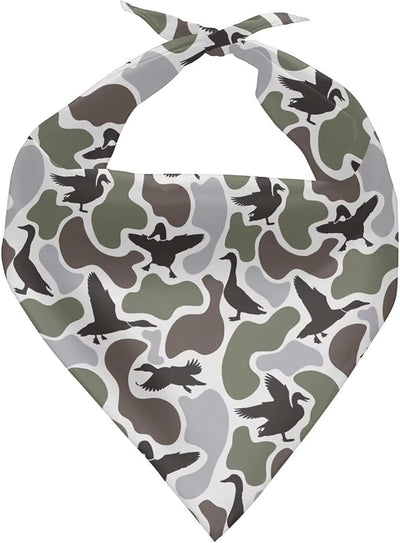 KEIAHUAN Duck Camo Hunting Dog Bandanas Reversible Pet Bandana Triangle Dog Scarf Adjustable Puppt Scarves for Small Medium Large Dogs, 1 Pack