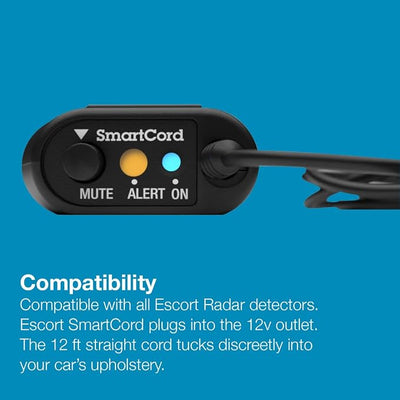 Escort Radar Detector SmartCord Straight Wire for Redline 360c, MAX 360/c MKII, 3, 4, MAXcam 360c and Additional Models