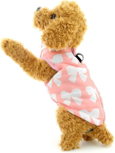 SMALLLEE_LUCKY_STORE New Various Pet XXS XS Cat Dog Soft Padded Vest Harness Small Toy Dog Clothes Pink Bow XL, Model: BFL052-Pink-XL