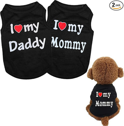 2 Pack Puppy Shirt for Small Dog Boy-Dog Clothes Pet Fashion Casual Breathable Comfortable Apparel Outfits for Dog Cat