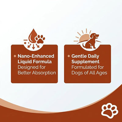Dog Supplement,Supports Joint Health, Vitality & Healthy Aging,Easy to Give Every Day,Better Absorption-2 fl oz
