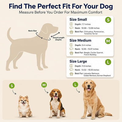 Soft Dog Cone Collar – Comfortable Cone for Dogs to Stop Licking After Surgery, Elizabethan Collar for Large Dogs, Adjustable Dog Donut Collar for Inflatable & Comfy Recovery (L)
