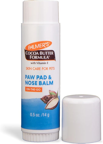 Palmer's for Pets Cocoa Butter Paw Pad and Nose Balm Swivel Stick, Fragrance Free - Moisturizing Dog Balm with Vitamin E, Peppermint Oil, Shea Butter, Rough or Dry Pads, 0.5 oz (Pack of 2)