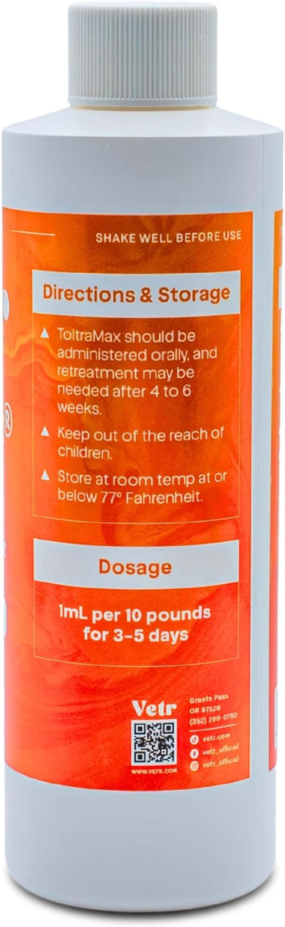 Toltrazuril 10.0% for Horses, Dogs, Cats, 240mL/8 Ounce, for Non-Food Chain Animals, Chicken