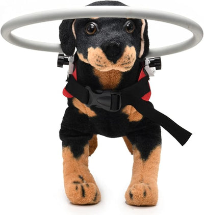 GabeFish Ring Harness for Blind Dog, Lightweight Blind Ring for Pets, Blind Dog Bumper, Bump Guard for Blind Dogs Red Small