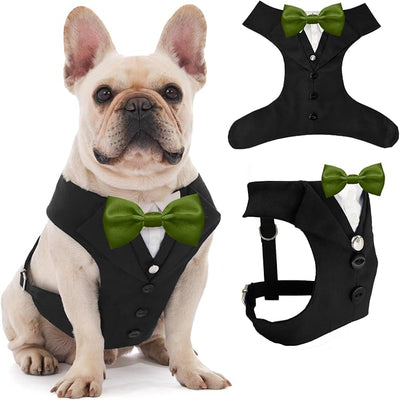 AVERYDAY Dog Tuxedo for Wedding Outfit, Dog Suit and Tie Costumes for Birthday, Halloween, Cosplay, Christmas Party, Pet Formal Wear with Bowtie, Tux for Medium Large Dogs, Bulldog, Labrador, Husky