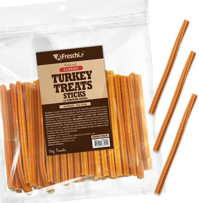 AFreschi Natural Turkey Dog Treats, Beta-Carotene Stick, 16 oz | All-natural training snacks, USA-sourced turkey, easily digestible, beta-carotene stick, 16 oz