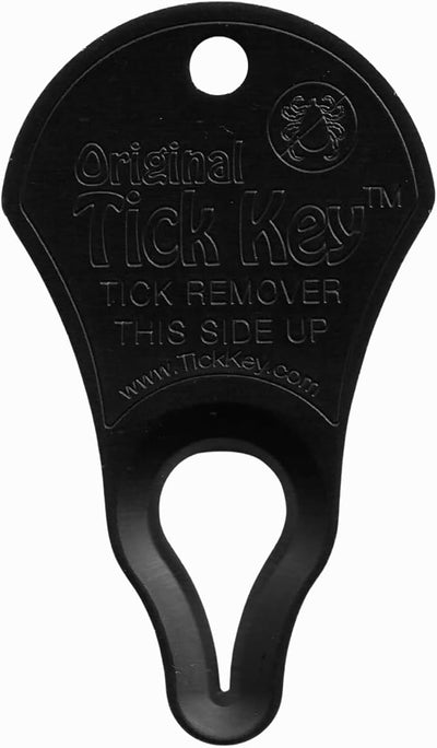 The Original Tick Key - Tick Detaching Device - Portable, Safe and Highly Effective Tick Detaching Tool (Black)