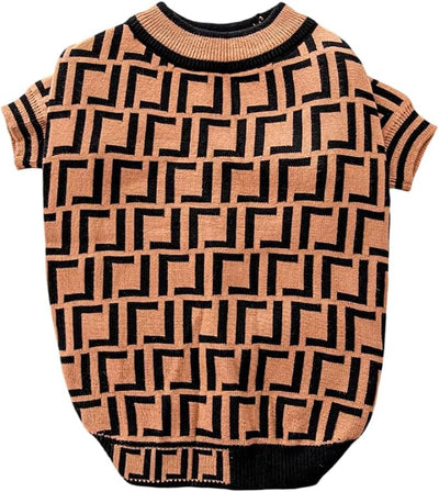 Everything Chic Luxury Dog Sweater – Soft Knit Designer Pet Outfit for Small Dogs & Puppies, XS–L, Stylish Warm Clothing for Yorkies, Chihuahuas, Dachshunds, Maltese, French Bulldog