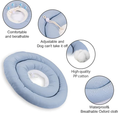 Gagabody Dog Cones for Medium Dogs - Comfortable Adjustable Soft Cone Alternative After Surgery - Elizabethan Donut Collar for Recovery - Different Sizes for Cats, Large and Small Dogs