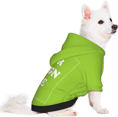 Dog Clothes, Custom Dog Hooded Sweatshirt, Personalized Pet Costume Robe Shirt with Text/Image/Club Name/Pet Shop Logo for Small Medium Large Dogs and Cats, GrassGreen, XL