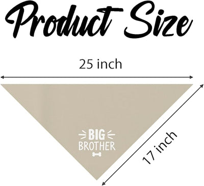 Big Brother Dog Bandana, Beige Pet Dog Scarf Accessories, Pregnancy Announcement Big Brother Baby Reveal, Pet Dogs Triangle Scarf, Dogs Bandana for Small Medium