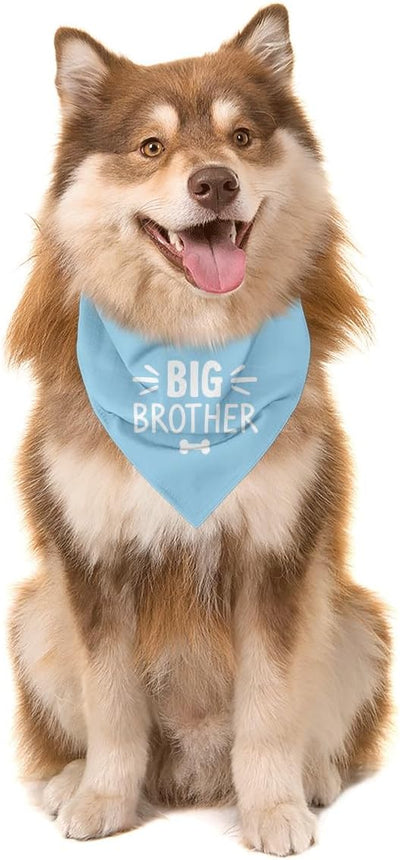 Big Brother Dog Bandana, Light Blue Pet Dog Scarf Accessories, Pregnancy Announcement Big Brother Baby Reveal, Pet Dogs Triangle Scarf, Dogs Bandana for Small Medium
