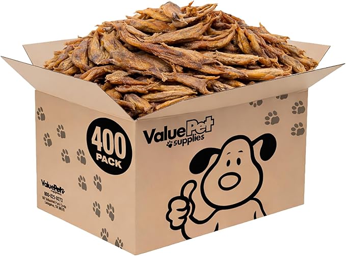 ValueBull Duck Feet for Dogs, 400 Count Bulk Pack - All Natural Glucosamine Chondroitin Collagen Dog Chew, Hip and Joint, Single Ingredient