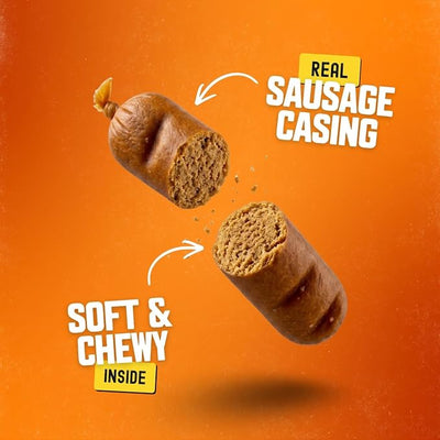 Slammin Sausage Soft Dog Treats, Chewy High Protein Healthy Snack for Puppy and Adult Dogs, Made with Real Duck, Grain Free, Natural Ingredients, 14 oz