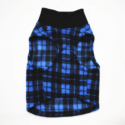 Dog Sweater, Soft Fleece Vest with Leash Ring Pullover Jacket Winter Pet Dog Clothes for Puppy Small Dogs Cats Teddy Chihuahua Yorkshire for Christmas (XL, Blue Plaid)