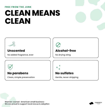 Clean Pets Eye Wipes for Dogs Cats, Tear Stain Remover 120ct | Gentle eye wipes for cats & dogs. Just clean.