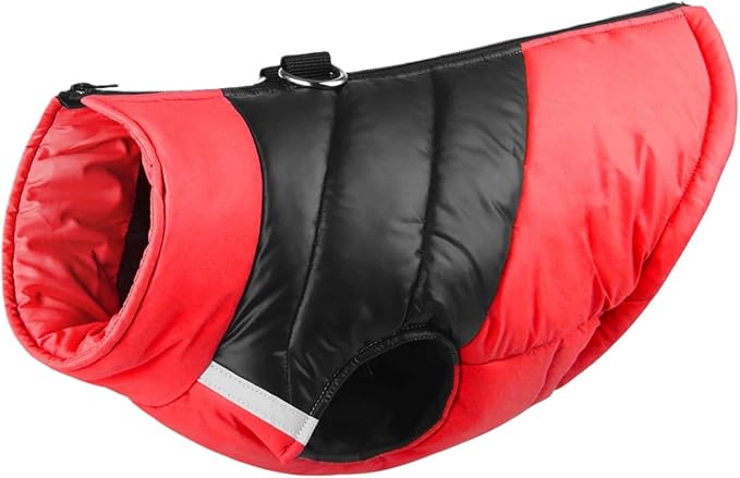Winter Christmas Waterproof Windproof Dog Jacket - Warm Vest Coat for Small & Medium Dogs - Not Suitable for Big Dogs C-3-red X-Large
