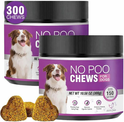 Coprophagia Deterrent for Dogs-Prevent Stop Dogs from Eating Poop Supplement with Digestive Enzymes&Probiotics