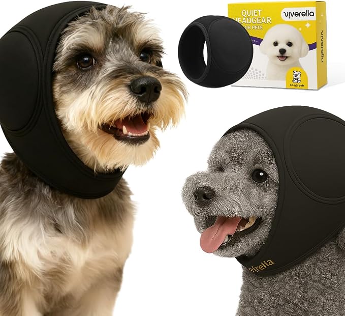No Dogs Flap Ear Wraps & No Shake Ear Wrap for Hematoma - Dog Headphones Calming Hoodie for Quiet Ears for Dogs, Noise Protection Snood, Stress & Anxiety Relie