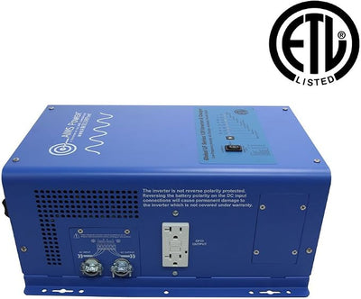 AIMS 1000W 12V Pure Sine Inverter Charger w/Transfer Switch 120V ETL