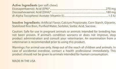 Healthy Breeds Bichon Frise Omega HP Fatty Acid Skin and Coat Support Soft Chews 60 Count