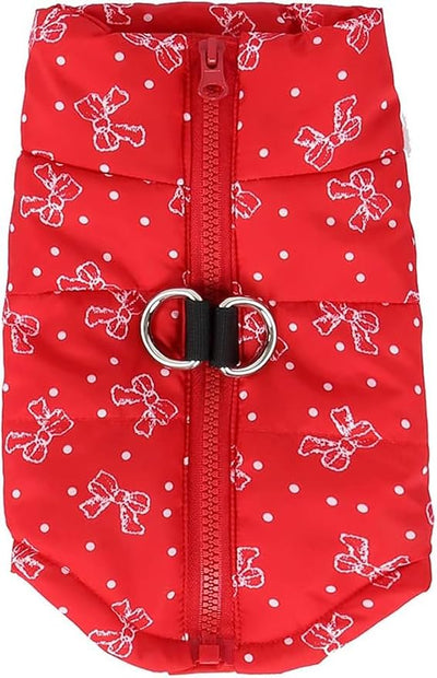 Winter Waterproof Windproof Dog Jacket - Warm Vest Coat for Small & Medium Dogs - Not Suitable for Big Dogs - Butterflies XX-Small