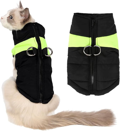 Winter Waterproof Windproof Dog Jacket - Warm Vest Coat for Small & Medium Dogs - Not Suitable for Big Dogs C-Green XX-Small