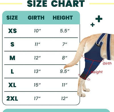 Dog Rear Leg Sleeve to Stop Licking, Hind Leg Protector After TPLO Recovery, ACL Surgery, Wounds or Skin Issues, Soft Breathable Comfortable Cover for Large Medium Small Dogs, XL,Left, Navy Blue